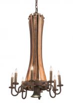 Meyda Blue 191707 - 20&#34;W Barrel Stave Madera 8 LT Chandelier