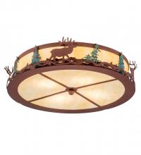 Meyda Blue 193545 - 22&#34; Wide Elk at Dusk Flushmount