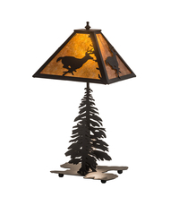 Meyda Blue 194300 - 22&#34; High Deer on the Loose W/Lighted Base Table Lamp