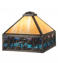 Meyda Blue 19495 - 13&#34; Square Deer Lodge Shade