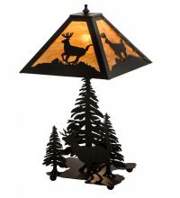 Meyda Blue 196036 - 22&#34; High Lone Deer Table Lamp