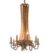 Meyda Blue 197593 - 20&#34; Wide Barrel Stave Madera 8 LT Chandelier