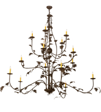 Meyda Blue 198138 - 72&#34; Wide Oak Leaf 15 LT Chandelier