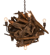 Meyda Blue 200398 - 30&#34; Wide Driftwood 6 Light Chandelier