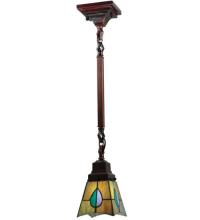 Meyda Blue 20058 - 5&#34; Square Mackintosh Leaf Mini Pendant