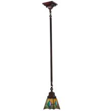 Meyda Blue 20061 - 5&#34; Square Mackintosh Leaf Mini Pendant