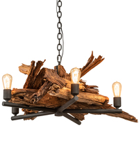 Meyda Blue 201247 - 35&#34; Wide Driftwood 5 Light Chandelier