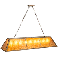 Meyda Blue 202836 - 60&#34; Long Tri-Panel Oblong Pendant