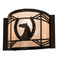 Meyda Blue 203963 - 12&#34; Wide Horseshoe Wall Sconce