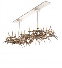 Meyda Blue 210039 - 84&#34; Long Antlers Elk 8 Light Oblong Chandelier