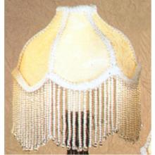 Meyda Blue 21052 - 6&#34; Wide Fabric & Fringe Recurve Ivory Shade