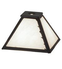 Meyda Blue 210849 - 8&#34; Square Leaf Edge Shade