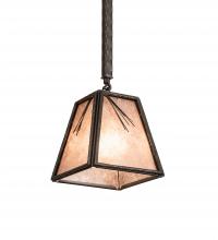 Meyda Blue 211884 - 8&#34; Square Lone Pine Needle Pendant