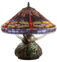 Meyda Blue 212524 - 17&#34; High Tiffany Dragonfly Table Lamp