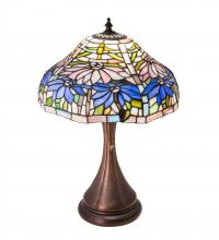 Meyda Blue 212674 - 18&#34; High Poinsettia Fluted Accent Lamp