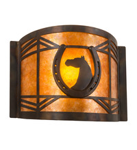 Meyda Blue 213985 - 12&#34; Wide Horseshoe Wall Sconce