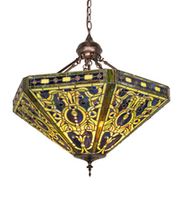 Meyda Blue 215903 - 26&#34; Wide Tiffany Elizabethan Inverted Pendant