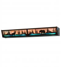 Meyda Blue 216073 - 36&#34; Wide Moose & Black Bear Vanity Light