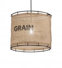 Meyda Blue 216781 - 16&#34; Wide Empire Grain Sack Pendant