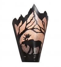 Meyda Blue 217008 - 8&#34; Wide Moose at Dawn Left Wall Sconce