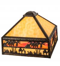 Meyda Blue 217638 - 13&#34; Square Camel Mission Shade