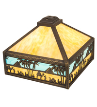 Meyda Blue 217722 - 13&#34; Square Camel Mission Shade