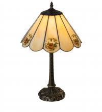 Meyda Blue 218828 - 21&#34; High Roses Table Lamp