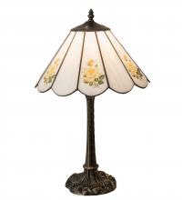 Meyda Blue 218829 - 21&#34; High Roses Table Lamp