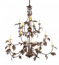 Meyda Blue 219577 - 48&#34; Wide Oak Leaf 15 Light Chandelier