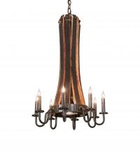 Meyda Blue 219855 - 20&#34; Wide Barrel Stave Madera 8 Light Chandelier