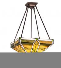 Meyda Blue 220187 - 17&#34; Square Abilene Semi-Flushmount