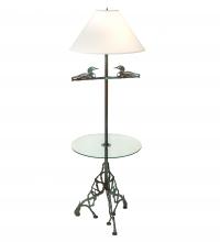 Meyda Blue 221612 - 65" High Loon W/Glass Table Floor Lamp