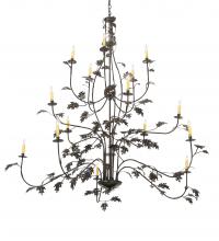 Meyda Blue 222594 - 72&#34; Wide Oak Leaf 15 Light Chandelier