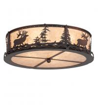 Meyda Blue 225429 - 22&#34; Wide Elk at Dusk Flushmount