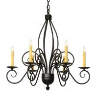 Meyda Blue 227498 - 28&#34; Wide Squire 6 Light Chandelier