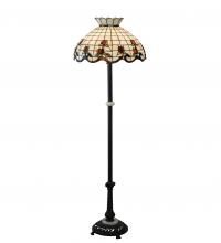 Meyda Blue 228514 - 62&#34; High Roseborder Floor Lamp