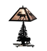 Meyda Blue 228787 - 21&#34; High Lone Moose Table Lamp