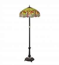 Meyda Blue 228851 - 62&#34; High Tiffany Hanginghead Dragonfly Floor Lamp