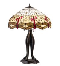 Meyda Blue 229133 - 30&#34; High Tiffany Hanginghead Dragonfly Table Lamp