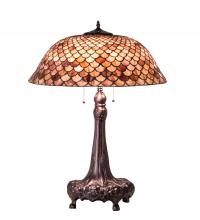 Meyda Blue 230408 - 31&#34; High Fishscale Table Lamp
