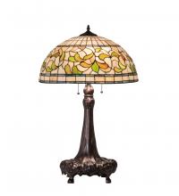 Meyda Blue 230449 - 31&#34; High Tiffany Turning Leaf Table Lamp