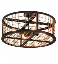 Meyda Blue 230967 - 24&#34; Wide Paloma Golpe Semi-Flushmount