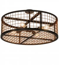 Meyda Blue 230968 - 30&#34; Wide Paloma Golpe Semi-Flushmount