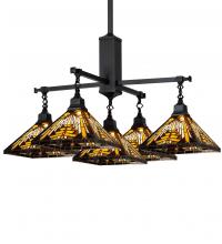 Meyda Blue 231691 - 36&#34; Square Nuevo Mission 5 Light Chandelier