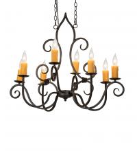 Meyda Blue 231962 - 36&#34; Long Clifton 8 Light Oblong Chandelier