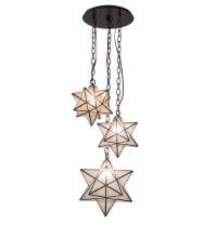 Meyda Blue 236061 - 17&#34; Wide Moravian Star 3 Light Cascading Pendant