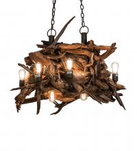 Meyda Blue 237292 - 36&#34; Long Driftwood 8 Light Chandelier