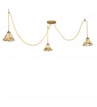 Meyda Blue 237610 - 60&#34; Wide Castiliolite Willow Jadestone 3 Light Pendant