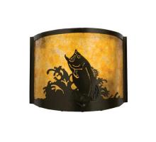Meyda Blue 23823 - 12&#34; Wide Leaping Bass Wall Sconce