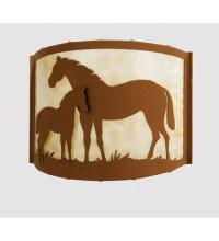 Meyda Blue 23899 - 12&#34;W Mare & Foal Wall Sconce